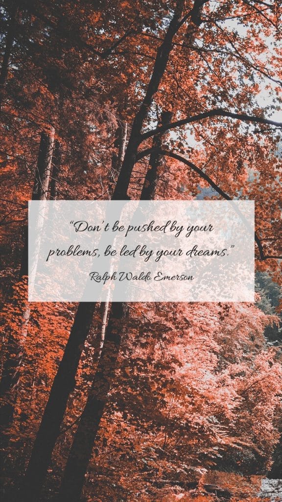 Download Free Wallpapers on A Chronic Voice: "Don't be pushed by your problems, be led by your dreams." - Ralph Waldo Emerson