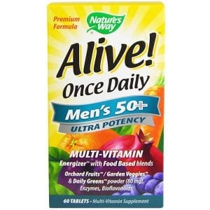 Nature's Way, Alive! Once Daily, Men's 50+ Multi-Vitamin, 60 Tablets