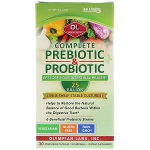 Olympian Labs Inc., Complete Prebiotic & Probiotic, 30 Vegetarian Capsules