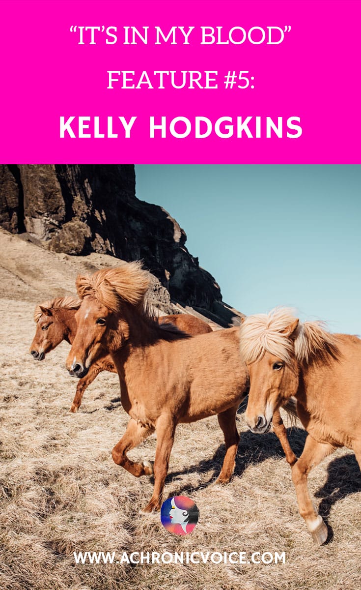 Kelly Hodgkins sure loves her books! Apart from reading, her horse, dog and job bring her great joy in life. Find out more about this upbeat lady with CRPS. Click to read or pin to save for later. | www.achronicvoice.com