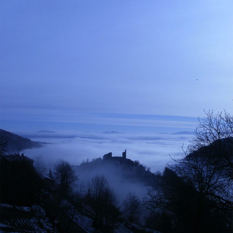 Foggy in Tuscany.