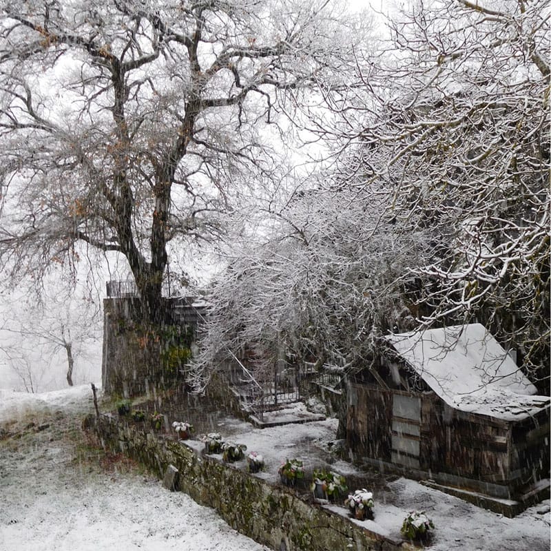 Snow in Italy.