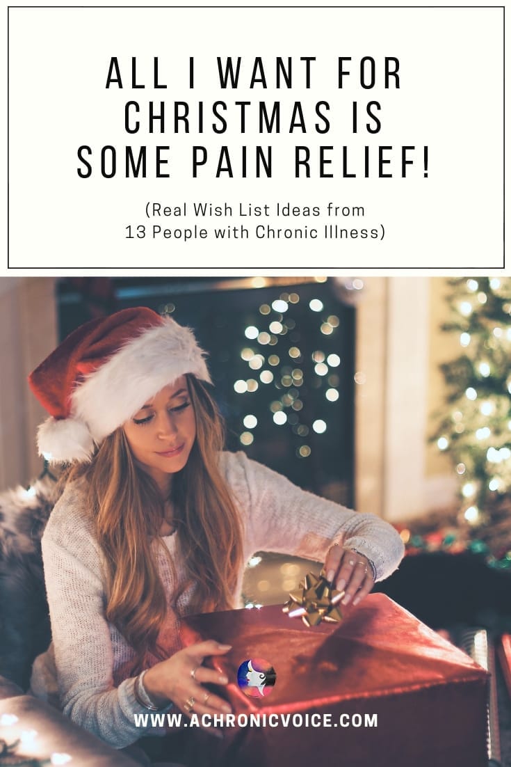 It would be nice if we could just have a day off from chronic pain as a Christmas gift! Most of us also seem to want to try the same thing for pain relief. Click to read or pin to save and share. ////////// Chronic Illness / Pain Relief & Management / Spoonies / Health & Wellness / Healthcare / Global Health / Christmas WIsh List #spoonie #ChronicIllness #ChronicPain #Christmas #WishList