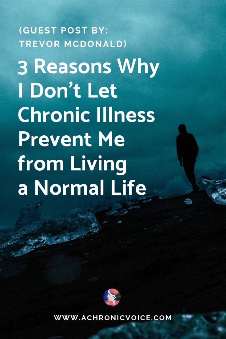 Trevor shares his life experiences with Multiple Sclerosis, and also why and how he continues to strive for a normal life. Click to read, or pin to save and share. ////////// Chronic Illness / Multiple Sclerosis / Mental Health / Spoonies / Life Lessons / Survive & Thrive / Self Care & Awareness #thrive #chroniclife #spoonie #multiplesclerosis