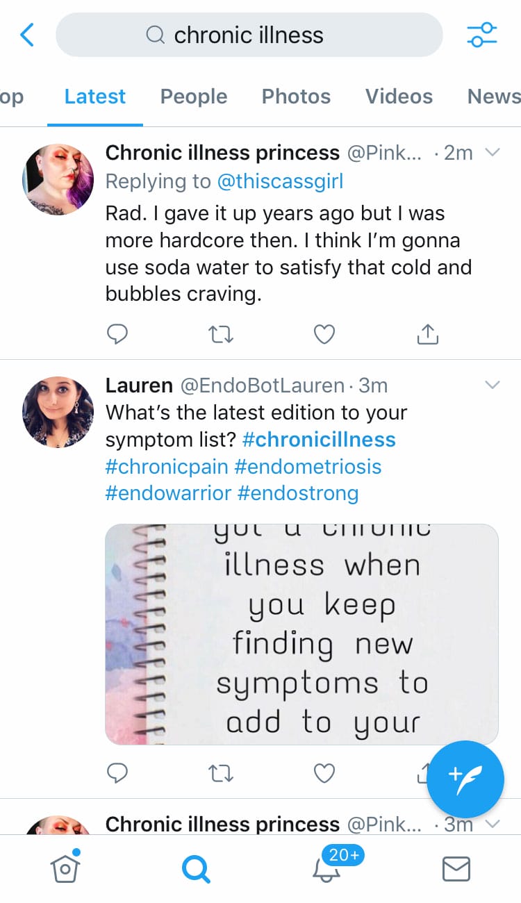 Chronic Illness Latest Twitter Search | A Chronic Voice