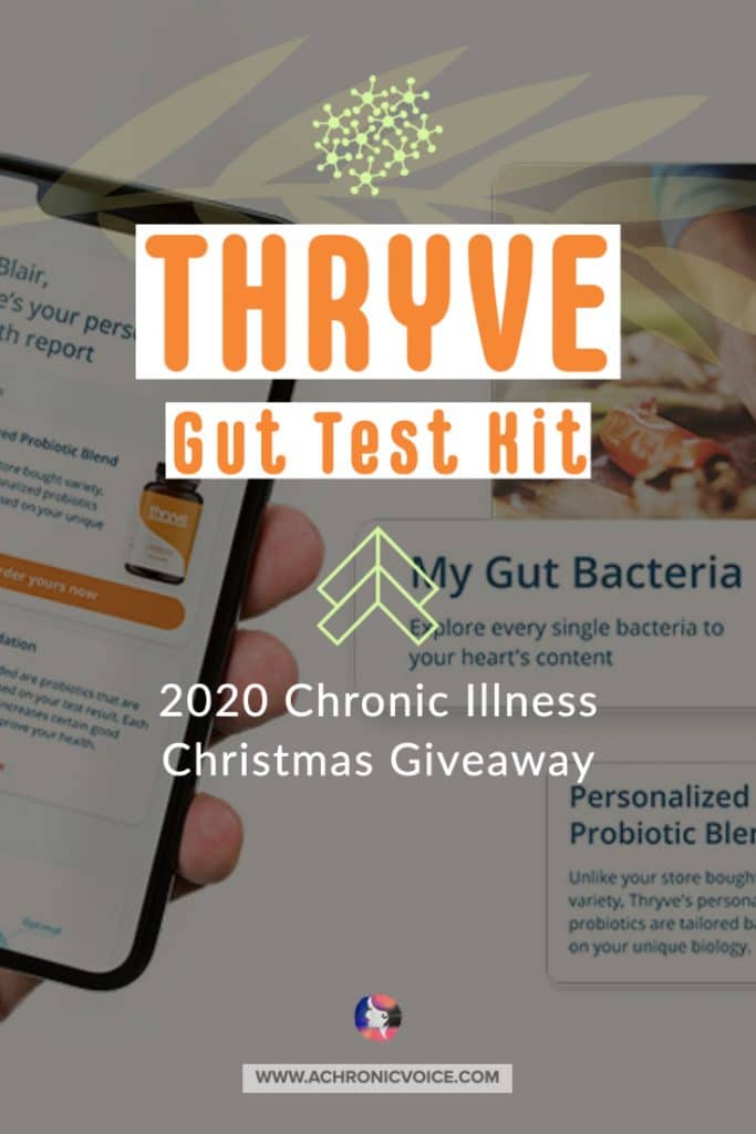 Thryve has a team of scientific advisors, and also done and are doing lots of research and algorithms into the areas of supplements, food and microbiome. They are offering 1 Thryve Gut Health Test Kit in this Christmas Giveaway. Find out more about your gut bacteria and get some personalised probiotics along the way! #chronicillness #guthealth #christmasgiveaway