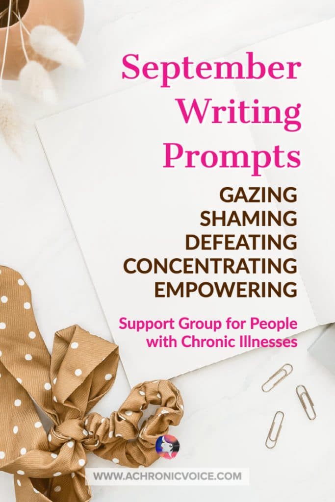 September Writing Prompts - Support Group for People with Chronic Illness & Disabilities