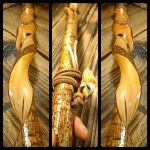 358 Walking Sticks - Handmade hazel with honeysuckle spiral walking stick