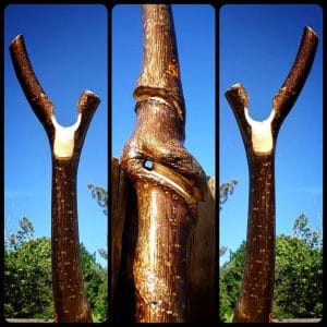 358 Walking Sticks - Handmade with thumb hold and honeysuckle twist