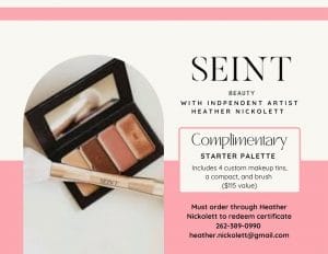 Seint Beauty with Independent Artist, Heather Nickolett - Visit the Giveaway Link for All Palette Items