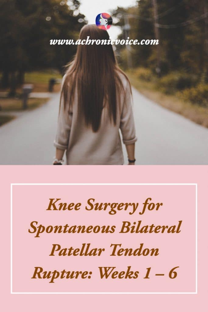 Knee Surgery for Spontaneous Bilateral Patellar Tendon Rupture: Weeks 1 – 6