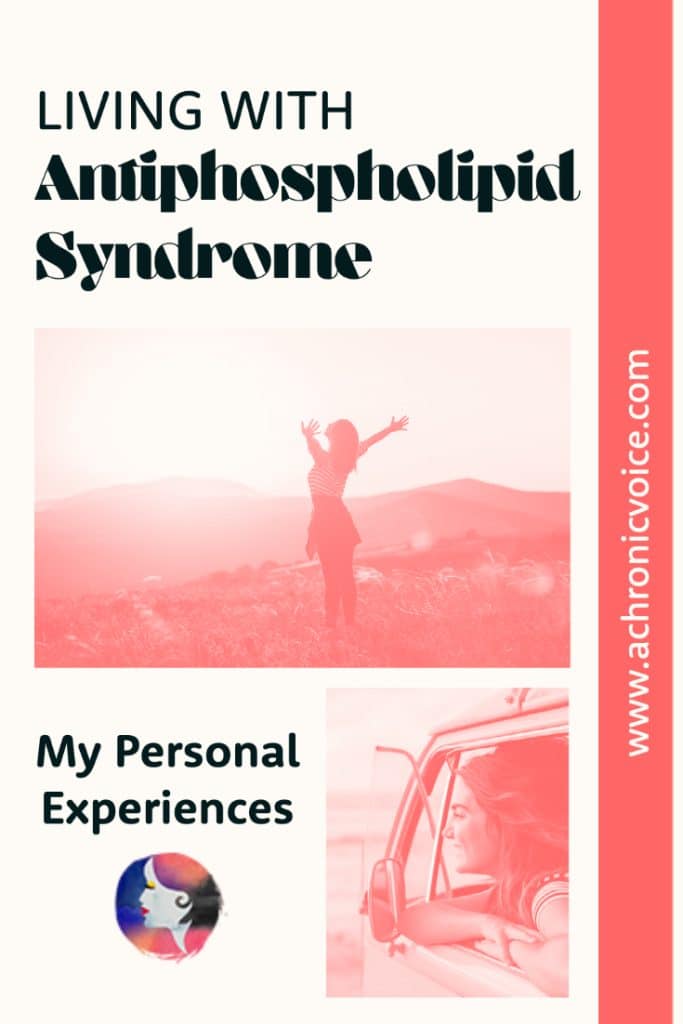 Living with Antiphospholipid Syndrome - My Personal Experiences (Top: Girl with arms spread out in a mountainous open field. Bottom: Girl resting her arms casually on an open car window and gazing out with a smile.)
