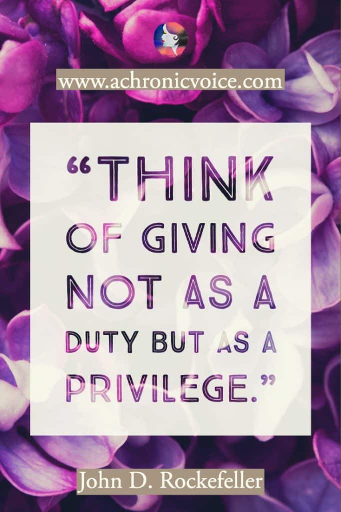 “Think of giving not as a duty but as a privilege.” - John D. Rockefeller Jr.