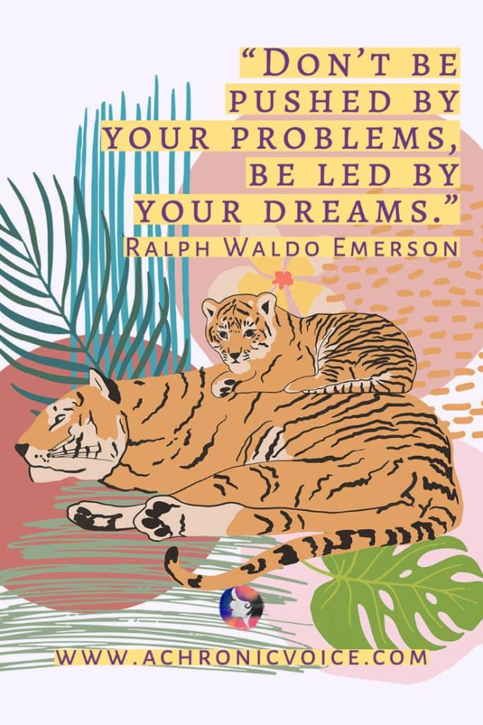 ‘Don’t be pushed by your problems, be led by your dreams.’ – Ralph Waldo Emerson